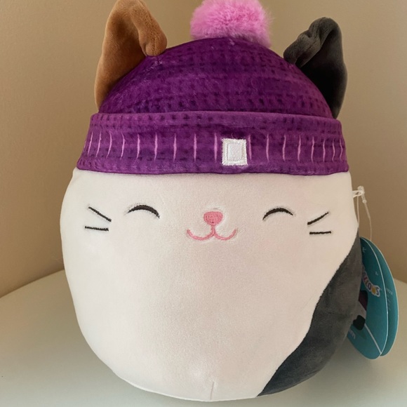 NWT 7” Cam the Cat with Beanie SQUISHMALLOWS - Picture 1 of 5